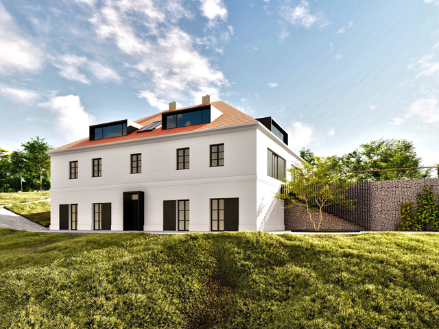 Visualization of the Villa reconstruction in Božkov, Czech Republic